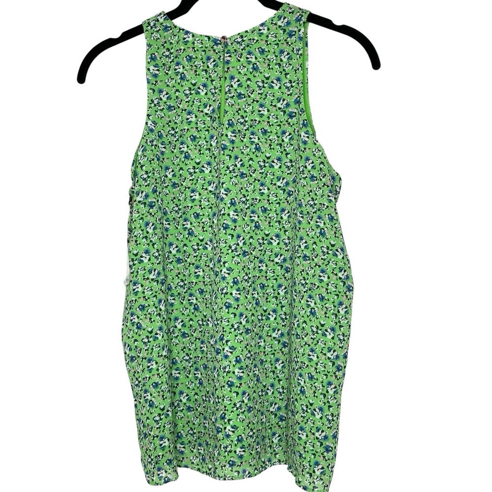 NWOT Vince Camuto Womens Classic Escape Blouse Med Ditsy Floral Feminine Green - Picture 6 of 10